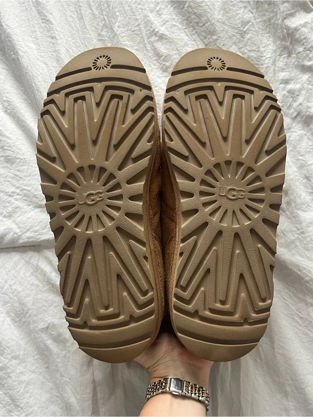 UGG Suede Lace-Up Shoes in Chestnut Tan